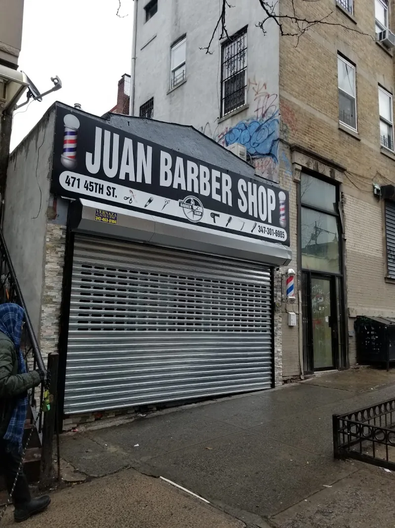 Juan Barber Shop, hair salon at 471 45th Street in Brooklyn, New York