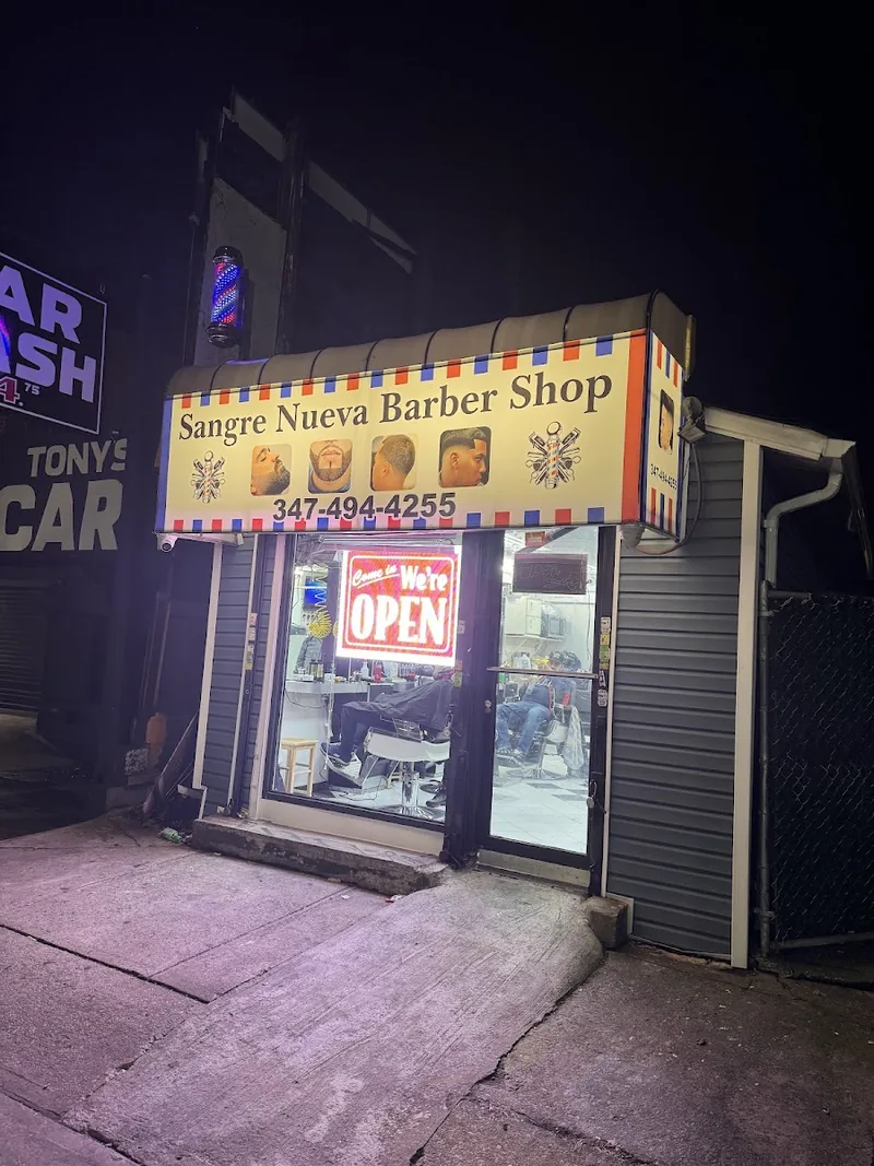 Sangre Nueva Barber Shop, hair salon at 171-08 Hillside Avenue in Queens, New York
